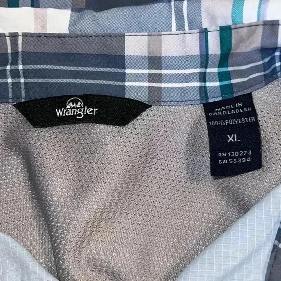 Wrangler Men’s Button Down Short Sleeve Shirt A7 - Picture 3 of 4